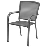 Outdoor Chair Set of 2 Anthracite E-coated, powder-coated steel 42705