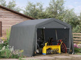 9 X 7.5ft Temporary Outdoor Equipment Shed - Dark Grey T3398P377626