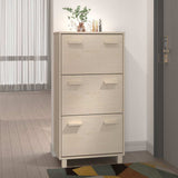Shoe Cabinet "HAMAR" Honey Brown 59,5x35x117 cm Solid Wood Pine 340512