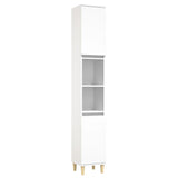 ZNTS 3 Piece Bathroom Cabinet Set White Engineered Wood 3185535