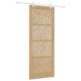 Sliding Door Manual Natural and white 93 x 232 cm 3333574