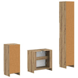 3 Piece Bathroom Cabinet Set UTRECHT Engineered Wood 3417899