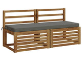 Bench Cushions SOEST 2 pcs 100% Polyester Grey 110 x 40 x 8 cm 949681