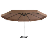 Garden Parasol with Aluminium Pole 500 cm Taupe 44475