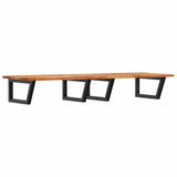 Basin Shelf Wall Mounted Steel and Solid Wood Acacia 3302847