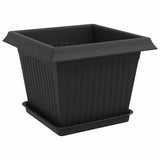 Plant Pots 24 pcs Black Plastic 3403313