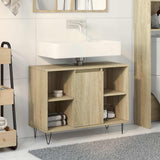 Bathroom Cabinet Sonoma Oak 80x33x60 cm Engineered Wood 849680