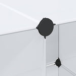 Modular Cabinet with 9 Compartments 109x36.5x143 cm White 240498