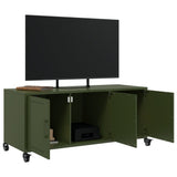 TV Cabinet Olive Green 100.5x39x43.5 cm Steel 846648