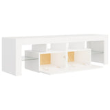 ZNTS TV Cabinet with LED Lights White 140x36.5x40 cm 804364