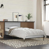 Bed Frame without Mattress Grey Sonoma 75x190 cm Small Single 845560