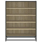 Shoe Cabinet Sonoma Oak 75x38x97.5 cm Engineered Wood and Metal 3300871