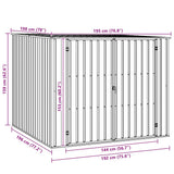 Garden Shed Grey 195x198x159 cm Galvanised Steel 46254