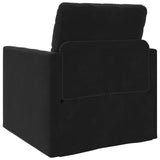 Folding Sofa Bed Black 74 x 77 x 81 cm Velvet 42030488