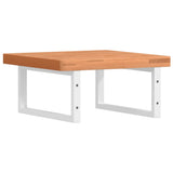 Basin Shelf Wall Mounted Steel and Solid Wood Beech 3302428