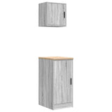 Garage Cabinets 2 pcs Grey Sonoma Engineered Wood 3328301