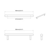 Cabinet Handle 12 pcs Silver 900 mm Stainless Steel 864742