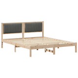 Bed Frame with Upholstered Headboard Dark Grey 160 x 200 cm 878245