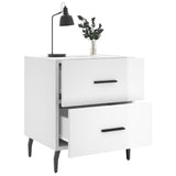 Bedside Cabinets 2 pcs High Gloss White 40x35x47.5 cm Engineered Wood 827345
