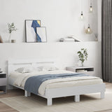 Bed Frame without Mattress White 120x190 cm Small Double 3207448