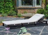 Rattan Sun Lounger, 5-Level Adjustable Garden Lounger Recliner with Cushion and Headrest, Outdoor T3398P320178
