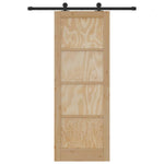 Sliding Door Manual Natural and black 78 x 211 cm 3333444