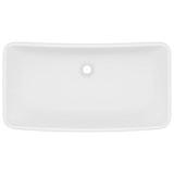 146954 Luxury Basin Rectangular Matt White 71x38 cm Ceramic
