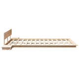 Bed Frame with Headboard with Storage Brown 160 x 200 cm Wood 872392
