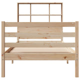 Bookcase Bed without Mattress 100x200 cm Solid Wood Pine 3322233