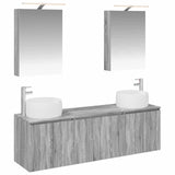 Bathroom Cabinet Set 5 pcs Grey Sonoma Engineered Wood 3406516