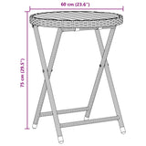 Garden Bistro Set 3 pcs Black Poly rattan 3334967