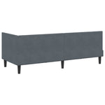 Corner Bed Frame with Headboard Dark grey 80 x 200 cm Velvet 42016329