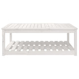 Garden Table White 121x82.5x45 cm Solid Wood Pine 824149