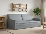 2 Seater Sofa Light Grey 150 x 81 x 82 cm Fabric 42041073