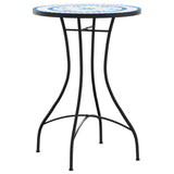 Mosaic Bistro Table Blue and White 50x70 cm Ceramic 4003399