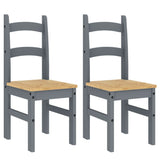 Dining Chairs 2 pcs Grey 40x46x99 cm Solid Wood Pine 4005727