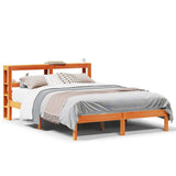 Bed Frame with Headboard without Mattress Wax Brown 160x200 cm 3305742