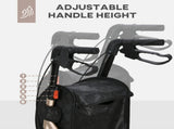3 Wheel Rollator, Lightweight Aluminium Tri Walker with Adjustable Handle, Storage Bag and Dual T3398P344118
