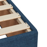 Box Spring Bed with Mattress Blue 120x200 cm Fabric 3285868