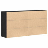 Sideboard 2 pcs Black Oak 79 x 38 x 80 cm Engineered Wood 3334310