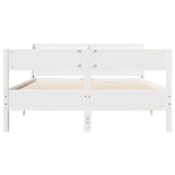 Bed Frame without Mattress White 160x200 cm Solid Wood Pine 3306922