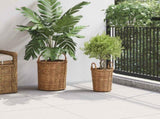 Planter Basket with Storage 2 pcs Brown 42020958