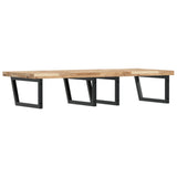 Basin Shelf Wall Mounted Steel and Solid Wood Acacia 3302915
