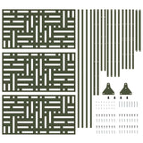 Privacy Screen Olive 100 x 50 x 180 cm Steel 868552