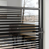 Glass Door Striped Black 93 x 3.5 x 201.5 cm Aluminium 42012455