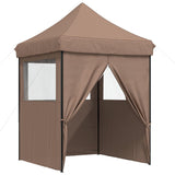 Party Tent Folding Brown 200 x 200 x 306 cm Oxford Fabric 42023537