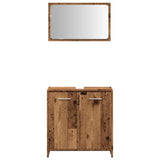 Bathroom Cabinet with Mirror Old Wood Engineered Wood 856042