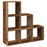 Room Divider Bookcase 3-Tier Old Wood 99x29x99 cm Engineered Wood 857965