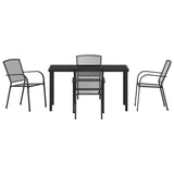 Garden Dining Set 5 pcs Anthracite Powder-Coated Steel 3379284