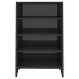 Sideboard High Gloss Grey 57x35x90 cm Engineered Wood 806138